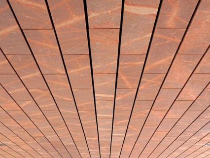Ceiling made of Rochlitz porphyry, textured background structure, rustic, stone background