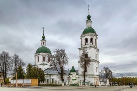 Church of the Holy Trinity in Zaraysk city center, Russia, Europe