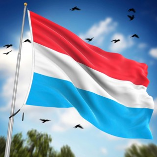 Flag of Luxembourg, This is a computer generated and 3d rendered image