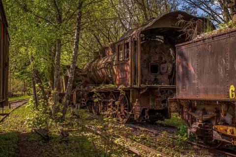 Old historic railway vehicles in Germany