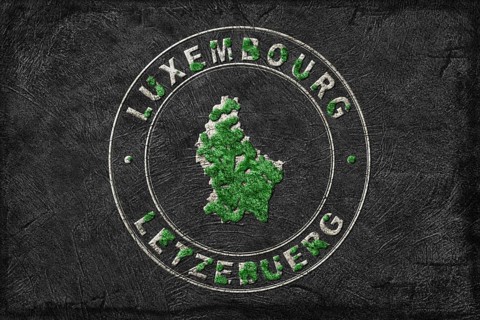 Map of Luxembourg Reforestation Green Agenda, Climate Message