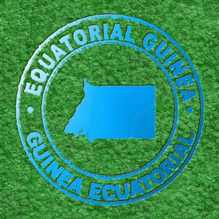 Map of Equatorial Guinea, Forest with Water Map, CO2 Reduction
