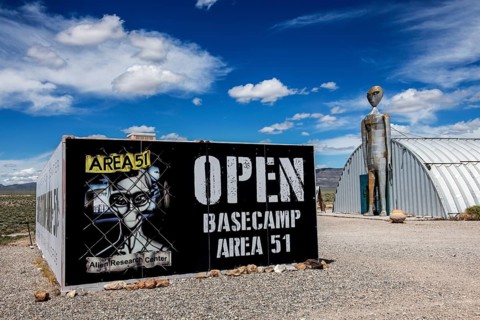 Alien Research Centre, Earth Station Area 51, Rachel, Extraterrestrial Highway, Nevada, USA, North