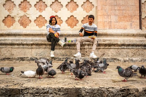 Perugia, Italy - May 30, 2024: People enjoying themselves in street of Perugia, Umbia - Italy
