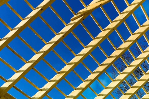 Roof construction made of wood, symbolic photo for home ownership, house construction and house