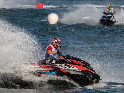 Olbia, Italy - September 16 - 20192 Aquabike world Championship gran prix of Italy