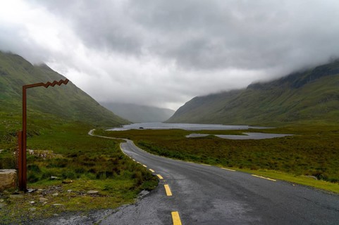Delphi, Ireland, 24v July, 2022: the Doolough Valley stop on the Wild Atlantic Way scenic drive in