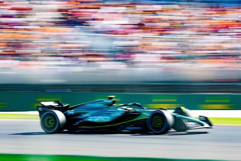 MELBOURNE, AUSTRALIA, MARCH 24: Fernando Alonso of Spain drives the Aston Martin AMR24 Mercedes