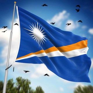 Flag of the Marshall Islands, This is a computer generated and 3d rendered image