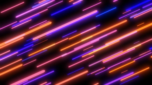 Colorful flying neon lights abstract background. Bright neon line designed background. texture with