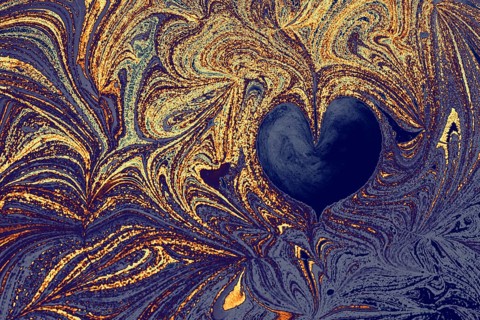 Abstract marbling pattern for fabric, design. Heart, love, romantic concept