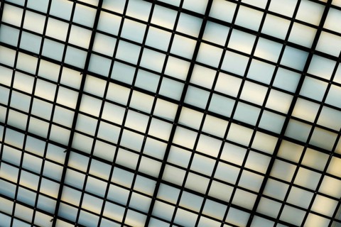 Glass roof construction to capture daylight