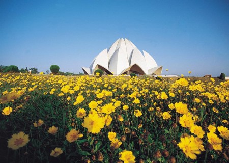 Lotus temple, delhi, india, asia