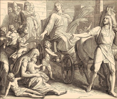 Joseph Promoted in Egypt, Old Testament, by Julius Schnorr von Carolsfeld, 1860