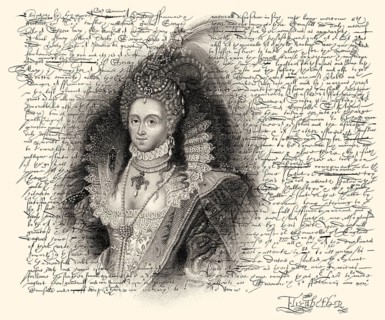 Faksimile des Hinrichtungsbefehls für Maria Stuart, Königin der Schotten, verfasst von Elisabeth I.