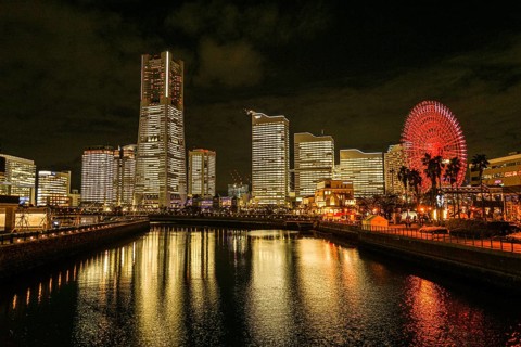 Yokohama Minato Mirai entire light up (Christmas 2019). Shooting Location: Yokohama-city kanagawa