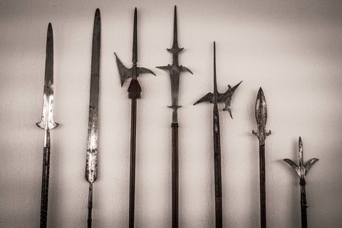 Spears and halberds, Álava Armory Museum, Vitoria, Basque Country, Spain, Europe