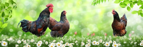 Free-range chickens