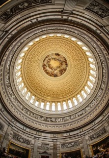 United States Capitol ceiling painting of the (United States Capitol). Shooting Location: