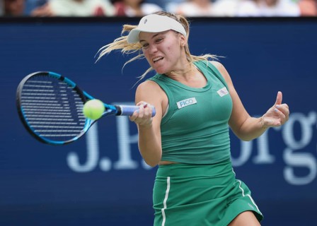 Tennis player Sofia Kenin in action at the US Open 2024 Championships, Billie Jean King Tennis
