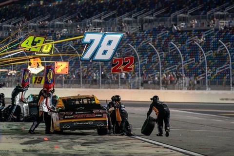 NASCAR Xfinity Driver, Jeb Burton (22) races for position for the WAWA 250 Powered by Coca-Cola at