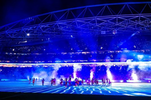 SYDNEY, AUSTRALIA, AUGUST 20: Closing ceremony with Tones I before Spain plays England in the final