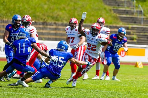 Footballgame erima GFL   , Allgäu Comets- Marburg Mercenaries., July . 24. 2022
