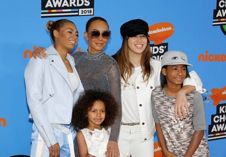 Mel B, Madison Brown Belafonte, Angel Iris Murphy Brown and Phoenix Chi Gulzar at the Nickelodeon's