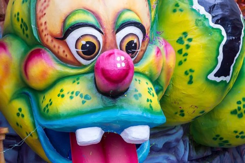 ACIREALE ITALY - FEBRUARY 26 2017: Detail of Parade float During The Carnival of Acireale on the