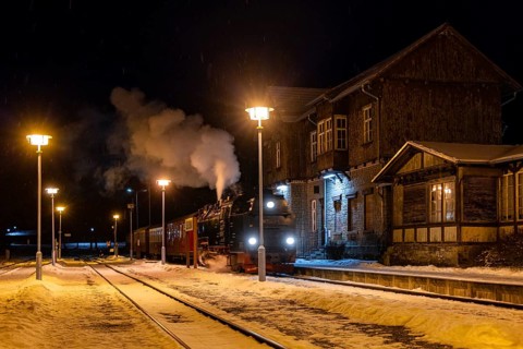 Alexisbad railway station with Selketalbahn