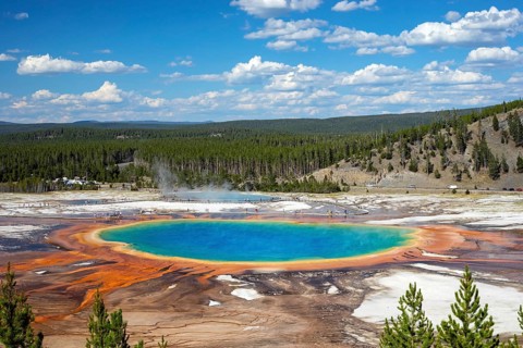 Geyser, Grand Prismatic Spring, Yellowstone NP