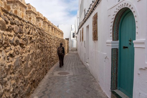 Cityscape of the picturesque center of Asilah, Morocco, Africa