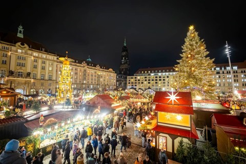 The Dresden Striezelmarkt is a Christmas market in Dresden. It has been held in Advent since 1434,