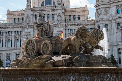 Madrid, Spain, May, 19, 2024: Fountain of Cibeles, Europe