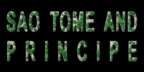 Sao Tome and Principe Reforestation and Climate Message, Sustainable Green Typography, Green Agenda