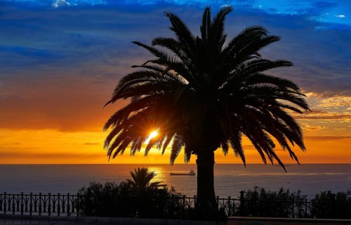 Tarragona Balcony of Europe at sunrise in Catalonia