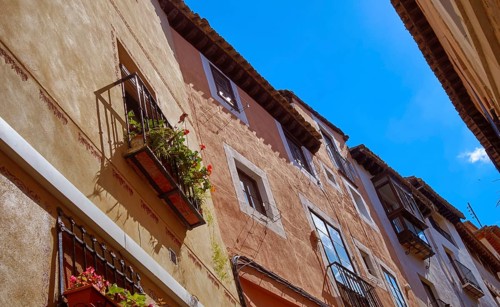 Toledo facades in Castile La Mancha of Spain