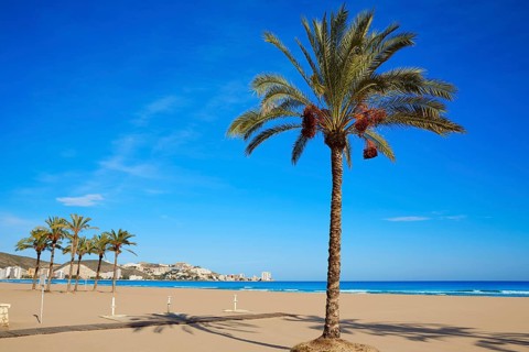 Cullera Sant Antoni beach San Antonio in Valencia of Spain
