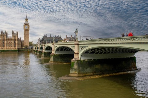 London, UK, May, 9, 2023 : Westminster bridge, Houses of Parliament and Big Ben. London. United