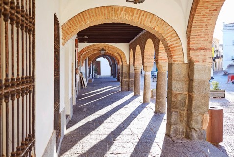 Zafra Plaza Grande in Spain Extremadura by the Via de la Plata way