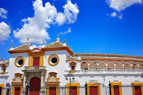 Seville Real Maestranza bullring plaza toros de Sevilla in andalusia Spain