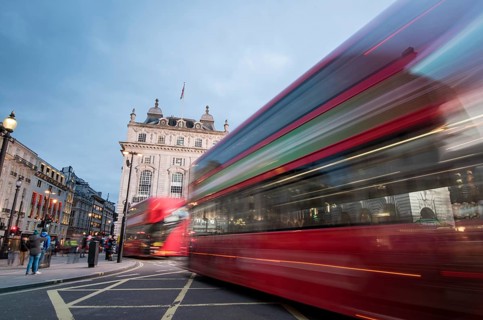 London, England, March 19, 2018: Night scene from the famous London Piccadilly circus square at the