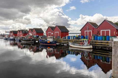 Baltic seaside resort of Boltenhagen Tarnewitz fishing harbour