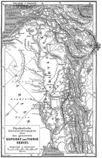 Map of Mesopotamia, 19th century