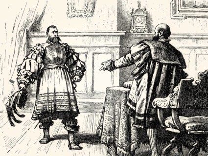 ACT III, SCENE VII, Two Imperialist Troopers meeting Götz, Scene from Götz von Berlichingen by