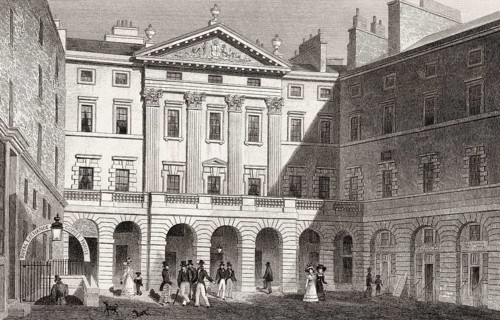 Royal Exchange, High Street, Edinburgh, Scotland, 19th century, from Modern Athens by Th. H.
