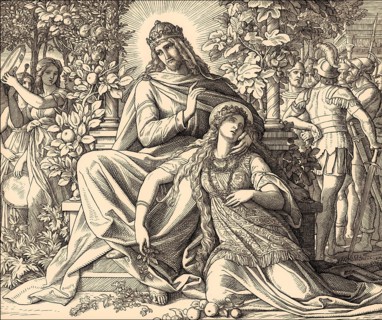 Solomon and Lady Wisdom, Book of Wisdom, Old Testament, by Julius Schnorr von Carolsfeld