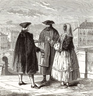 The lessor of the theatre lodges in Venice, 18th century