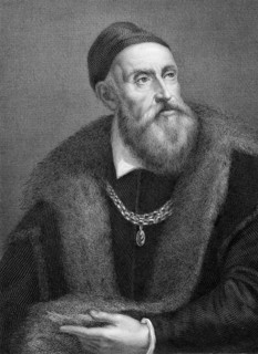 Titian (1473/1490-1576) on copper engraving from 1841. Italian painter, leader of 16th century