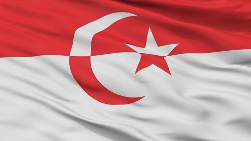 Islamic State Of Indonesia Flag, Closeup View
